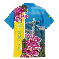 Brazil Cattleya Labiata Family Matching Mermaid Dress and Hawaiian Shirt Christ The Redeemer And Flag Color Style - Wonder Print Shop