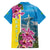Brazil Cattleya Labiata Family Matching Off The Shoulder Long Sleeve Dress and Hawaiian Shirt Christ The Redeemer And Flag Color Style - Wonder Print Shop