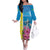 Brazil Cattleya Labiata Family Matching Off The Shoulder Long Sleeve Dress and Hawaiian Shirt Christ The Redeemer And Flag Color Style - Wonder Print Shop