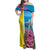 Brazil Cattleya Labiata Family Matching Off Shoulder Maxi Dress and Hawaiian Shirt Christ The Redeemer And Flag Color Style - Wonder Print Shop