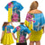 Brazil Cattleya Labiata Family Matching Off Shoulder Short Dress and Hawaiian Shirt Christ The Redeemer And Flag Color Style - Wonder Print Shop
