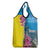 Brazil Cattleya Labiata Grocery Bag Christ The Redeemer And Flag Color Style