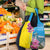 Brazil Cattleya Labiata Grocery Bag Christ The Redeemer And Flag Color Style