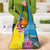 Brazil Cattleya Labiata Grocery Bag Christ The Redeemer And Flag Color Style