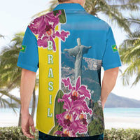 Brazil Cattleya Labiata Hawaiian Shirt Christ The Redeemer And Flag Color Style - Wonder Print Shop