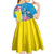 Brazil Cattleya Labiata Kid Short Sleeve Dress Christ The Redeemer And Flag Color Style - Wonder Print Shop
