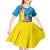 Brazil Cattleya Labiata Kid Short Sleeve Dress Christ The Redeemer And Flag Color Style - Wonder Print Shop