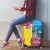 Brazil Cattleya Labiata Luggage Cover Christ The Redeemer And Flag Color Style - Wonder Print Shop