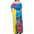 Brazil Cattleya Labiata Off Shoulder Maxi Dress Christ The Redeemer And Flag Color Style - Wonder Print Shop