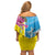 Brazil Cattleya Labiata Off Shoulder Short Dress Christ The Redeemer And Flag Color Style - Wonder Print Shop