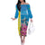 Brazil Cattleya Labiata Off The Shoulder Long Sleeve Dress Christ The Redeemer And Flag Color Style - Wonder Print Shop