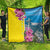 Brazil Cattleya Labiata Quilt Christ The Redeemer And Flag Color Style - Wonder Print Shop