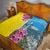 Brazil Cattleya Labiata Quilt Christ The Redeemer And Flag Color Style - Wonder Print Shop