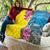 Brazil Cattleya Labiata Quilt Christ The Redeemer And Flag Color Style - Wonder Print Shop