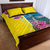 Brazil Cattleya Labiata Quilt Bed Set Christ The Redeemer And Flag Color Style - Wonder Print Shop
