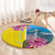 Brazil Cattleya Labiata Round Carpet Christ The Redeemer And Flag Color Style