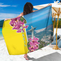Brazil Cattleya Labiata Sarong Christ The Redeemer And Flag Color Style - Wonder Print Shop