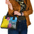 Brazil Cattleya Labiata Shoulder Handbag Christ The Redeemer And Flag Color Style
