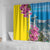 Brazil Cattleya Labiata Shower Curtain Christ The Redeemer And Flag Color Style