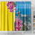 Brazil Cattleya Labiata Shower Curtain Christ The Redeemer And Flag Color Style