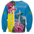 Brazil Cattleya Labiata Sweatshirt Christ The Redeemer And Flag Color Style - Wonder Print Shop