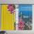 Brazil Cattleya Labiata Window Curtain Christ The Redeemer And Flag Color Style - Wonder Print Shop