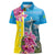 Brazil Cattleya Labiata Women Polo Shirt Christ The Redeemer And Flag Color Style - Wonder Print Shop