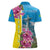 Brazil Cattleya Labiata Women Polo Shirt Christ The Redeemer And Flag Color Style - Wonder Print Shop