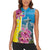 Brazil Cattleya Labiata Women Sleeveless Polo Shirt Christ The Redeemer And Flag Color Style - Wonder Print Shop