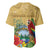 Costa Rica Independence Day Baseball Jersey Scarlet Macaw Parrot Tropical Flowers - Wonder Print Shop