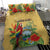 Costa Rica Independence Day Bedding Set Scarlet Macaw Parrot Tropical Flowers - Wonder Print Shop