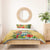 Costa Rica Independence Day Bedding Set Scarlet Macaw Parrot Tropical Flowers - Wonder Print Shop