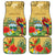 Costa Rica Independence Day Car Mats Scarlet Macaw Parrot Tropical Flowers - Wonder Print Shop