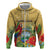 Costa Rica Independence Day Hoodie Scarlet Macaw Parrot Tropical Flowers - Wonder Print Shop