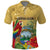 Costa Rica Independence Day Polo Shirt Scarlet Macaw Parrot Tropical Flowers - Wonder Print Shop