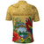 Costa Rica Independence Day Polo Shirt Scarlet Macaw Parrot Tropical Flowers - Wonder Print Shop