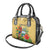 Costa Rica Independence Day Shoulder Handbag Scarlet Macaw Parrot Tropical Flowers - Wonder Print Shop