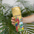Costa Rica Independence Day Skinny Tumbler Scarlet Macaw Parrot Tropical Flowers - Wonder Print Shop