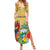 Costa Rica Independence Day Summer Maxi Dress Scarlet Macaw Parrot Tropical Flowers - Wonder Print Shop