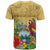 Costa Rica Independence Day T Shirt Scarlet Macaw Parrot Tropical Flowers - Wonder Print Shop