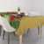 Costa Rica Independence Day Tablecloth Scarlet Macaw Parrot Tropical Flowers - Wonder Print Shop