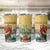 Costa Rica Independence Day Tumbler Cup Scarlet Macaw Parrot Tropical Flowers - Wonder Print Shop