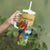 Costa Rica Independence Day Tumbler With Handle Scarlet Macaw Parrot Tropical Flowers - Wonder Print Shop