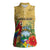 Costa Rica Independence Day Women Sleeveless Polo Shirt Scarlet Macaw Parrot Tropical Flowers - Wonder Print Shop