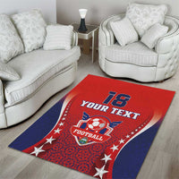 Custom Costa Rica Football Area Rug Los Ticos Sporty Style - Wonder Print Shop