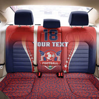 Custom Costa Rica Football Back Car Seat Cover Los Ticos Sporty Style - Wonder Print Shop