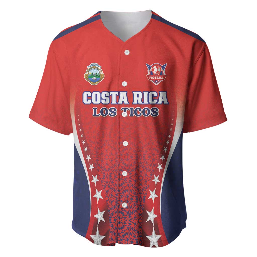 Custom Costa Rica Football Baseball Jersey Los Ticos Sporty Style - Wonder Print Shop