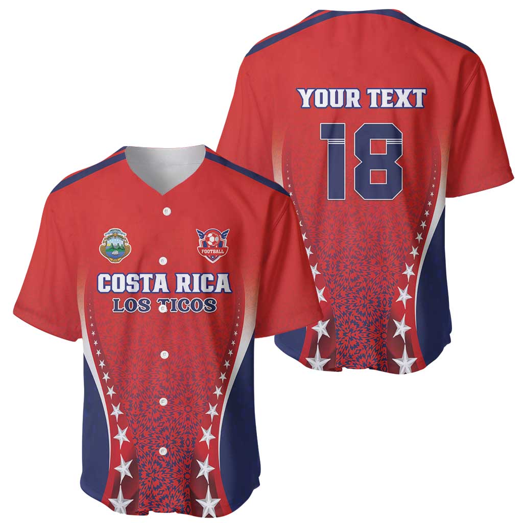 Custom Costa Rica Football Baseball Jersey Los Ticos Sporty Style - Wonder Print Shop