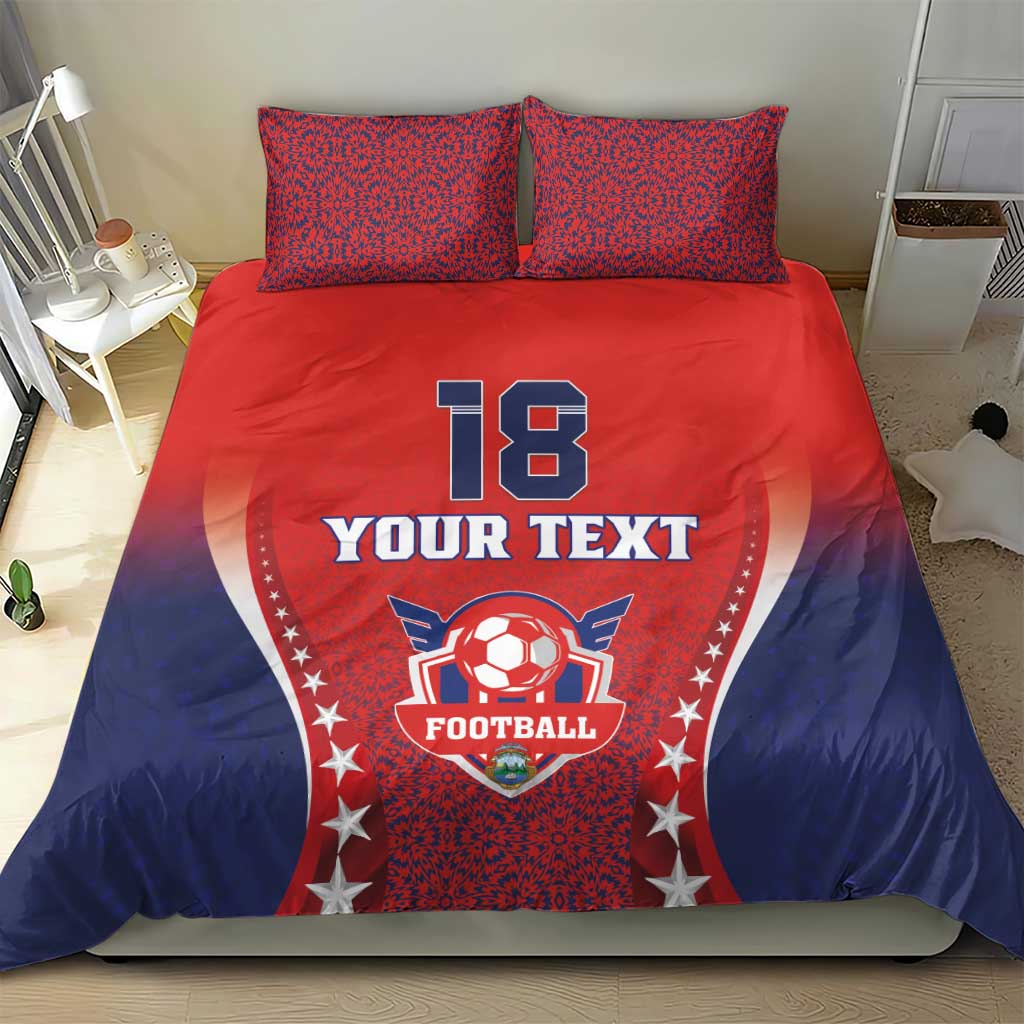 Custom Costa Rica Football Bedding Set Los Ticos Sporty Style - Wonder Print Shop