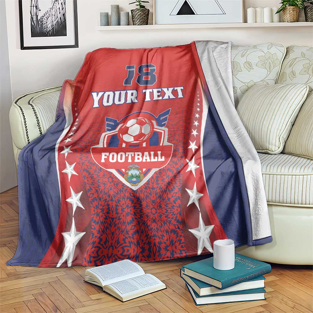 Custom Costa Rica Football Blanket Los Ticos Sporty Style - Wonder Print Shop